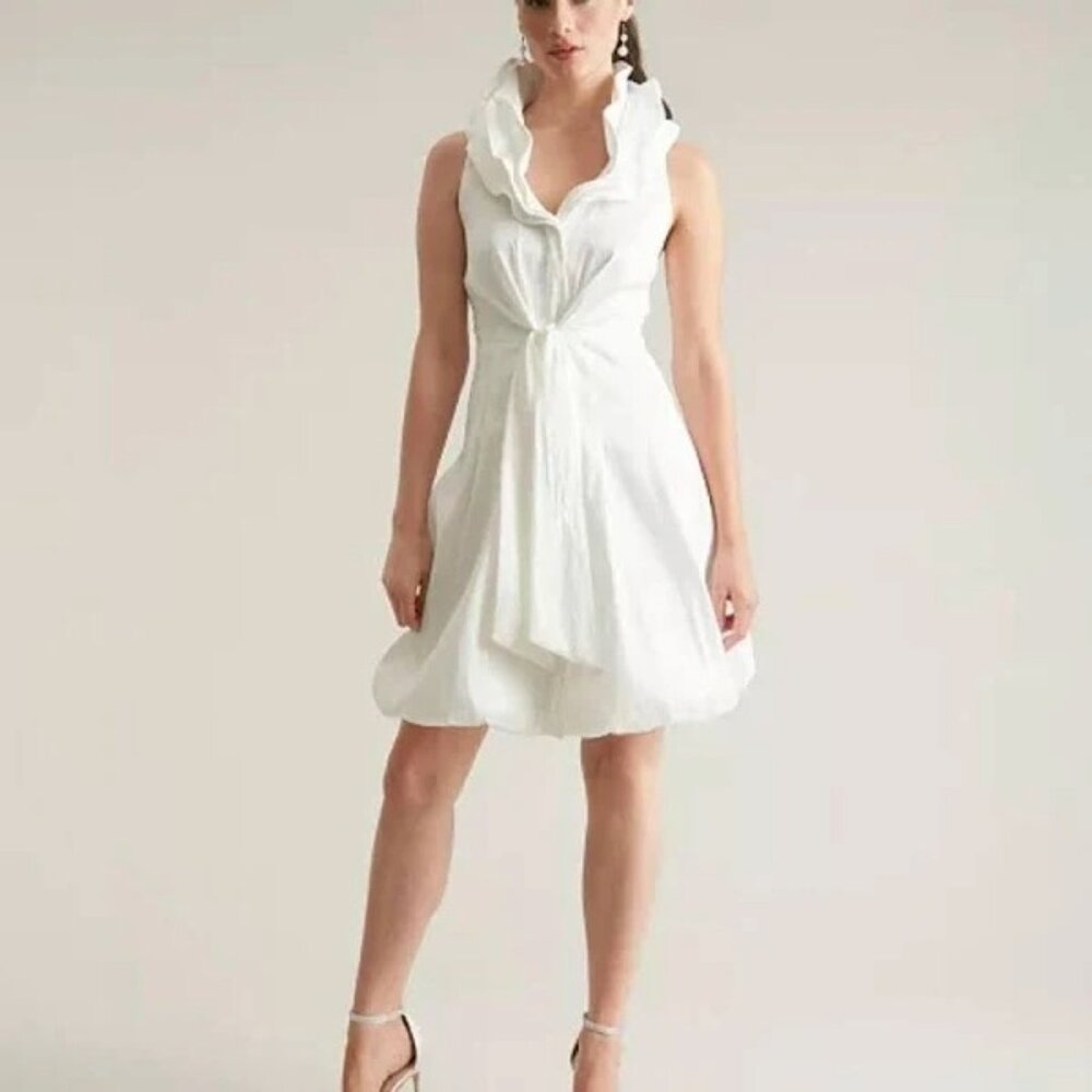 NWT Ivy + Blu Women's Triple Collar Tie Front Sleeveless Dress Size 12